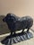 Antique 19thC Cast Iron Ram Door Stops Set of 3, 2 Black 1 White Free-Standing Heavy For Sale - Image 14 of 18