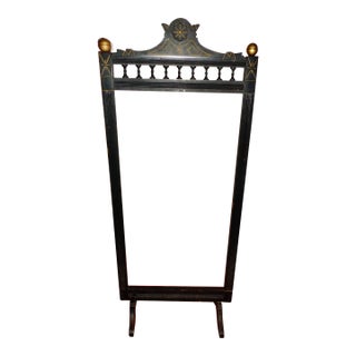 Antique Ornate Victorian Ebonized With Gold Accents Fire Screen For Sale