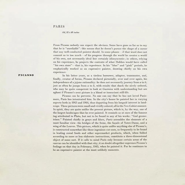 1950s After Pablo Picasso "Paris", First Edition Swiss Full-Color Print For Sale In Dallas - Image 6 of 9