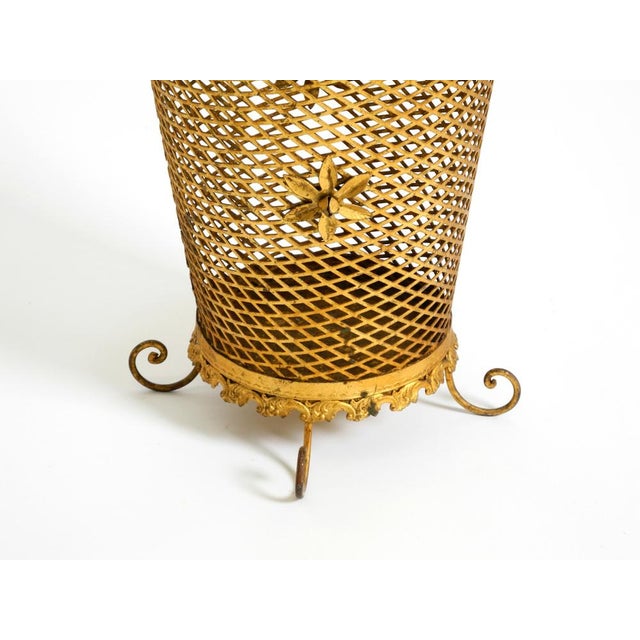 Large Mid-Century Regency Umbrella Stand in Gilded Metal, Italy, 1960s For Sale - Image 13 of 18