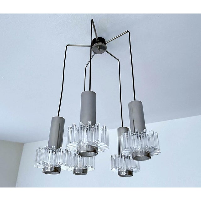 Metal Vintage Cascade Pendant Light from Honsel, 1970s For Sale - Image 7 of 15