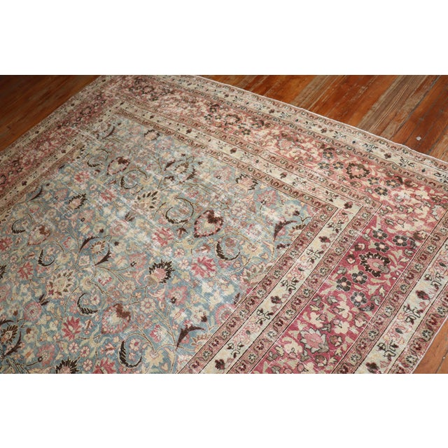 an early 20th Century Persian Meshed Worn Rug Details rug no. j2655 size 8' 9" x 12' 6" (267 x 381 cm