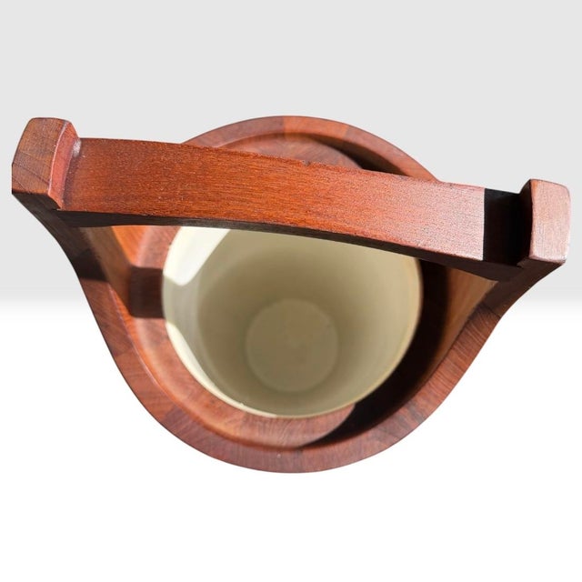 Mid-Century Modern 1950s Mid Century Modern Dansk Designs Jens Quistgaard Teak Ice Bucket For Sale - Image 3 of 8