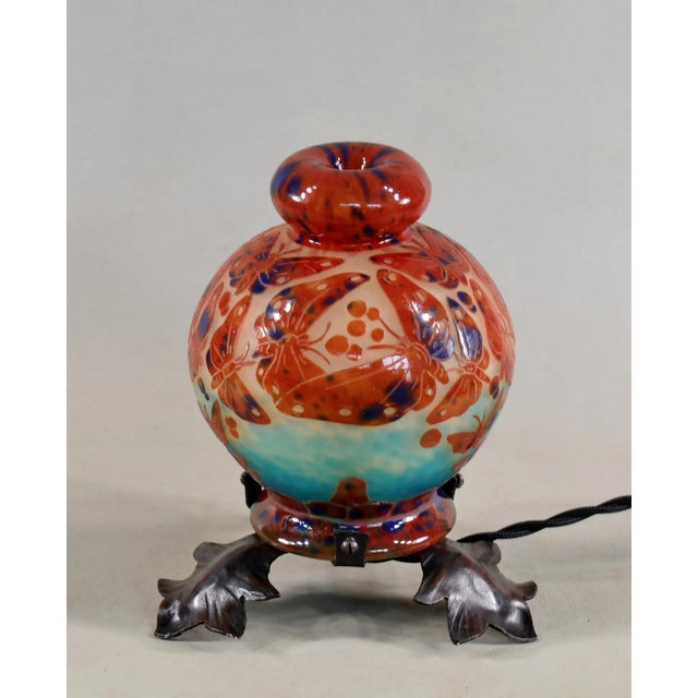 Art Deco French Art Deco Incense Burner Night Lamp by Le Verre Francais Schneider - 1920s France For Sale - Image 3 of 12