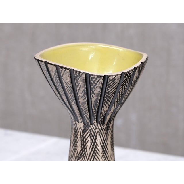 Calypso Relief Earthenware Vase by Mari Simmulson for Upsala Ekeby, Sweden, 1950s For Sale - Image 6 of 10