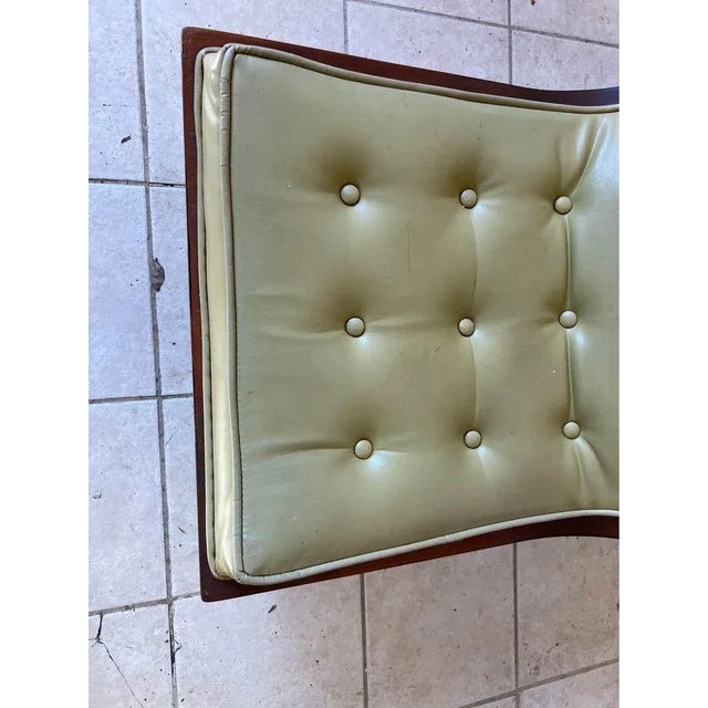 Mid 20th Century Mid 20th Century Mid Century Scoop Green Vinyl Lounge Chair by Carter Brothers For Sale - Image 5 of 9