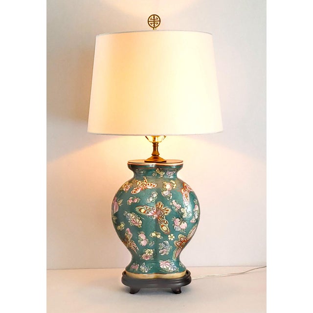 Lamp Ginger Jar Butterflies For Sale - Image 11 of 11