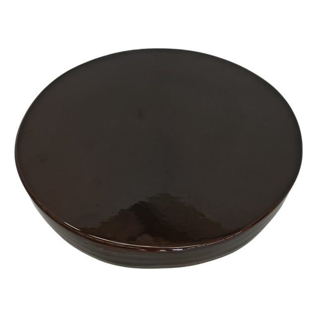 Small Round Ceramic Coffee Table Terrae by Raffaello Biagetti for Atelier Biagetti, 1970s For Sale