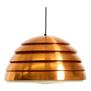 Vintage Swedish Copper Slat Pendant Lamp by Hans-Agne Jakobsson for Markaryd, 1960s For Sale