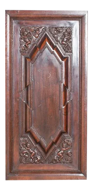 Antique Renaissance Revival Walnut Panel