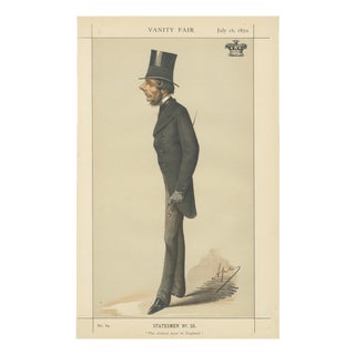 Vanity Fair, Industrial Magnate Statesmen Caricature, 1870, Paper For Sale