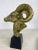 Mid Century Vintage Solid Brass Ramshead Bust For Sale - Image 9 of 11