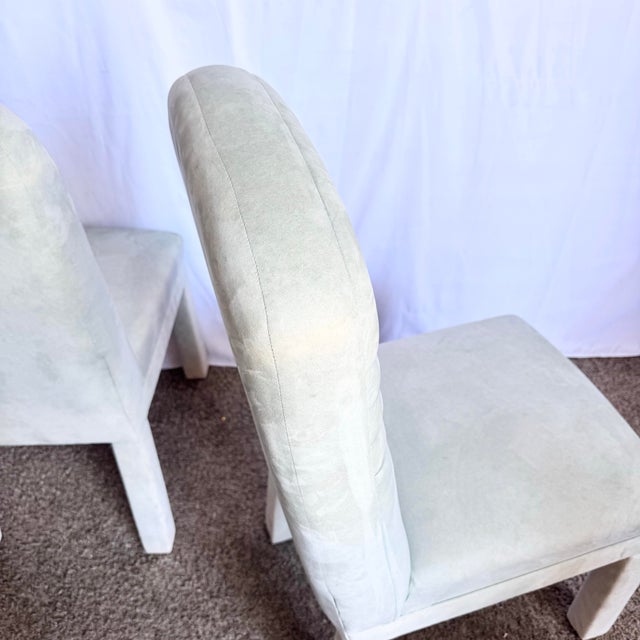 Postmodern Deco Mint Green Parsons Dining Chairs - Set of 6 For Sale - Image 12 of 12
