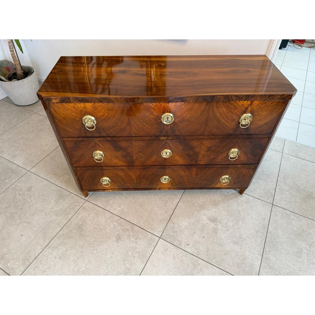 Biedermeier Chest of Drawers in Walnut For Sale - Image 15 of 18