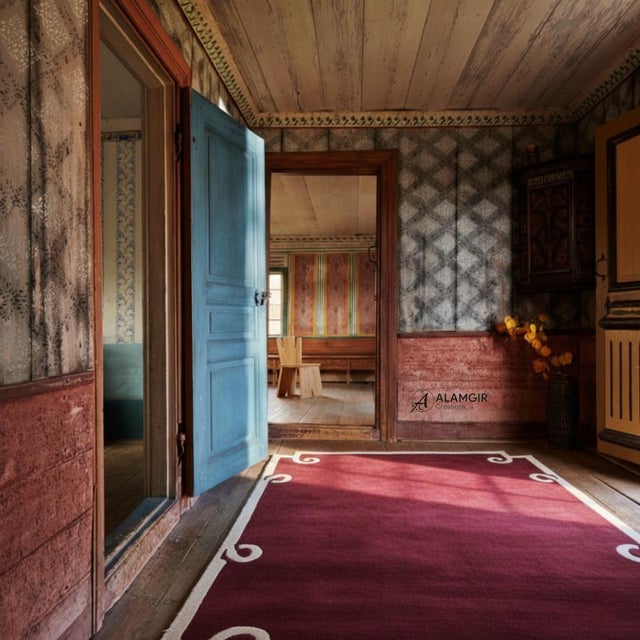 This handcrafted rug is expertly made from 100% New Zealand wool, celebrated for its exceptional softness, durability, and...