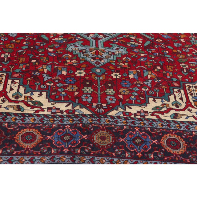 Mid 20th Century Vintage Persian Farahan Rug - 04'06 X 06'07 For Sale - Image 5 of 9