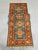 Blue and Rust Red Kazak Wool Runner Rug, Tribal Hallway Rug, 2'9" X 9'9" For Sale - Image 9 of 16