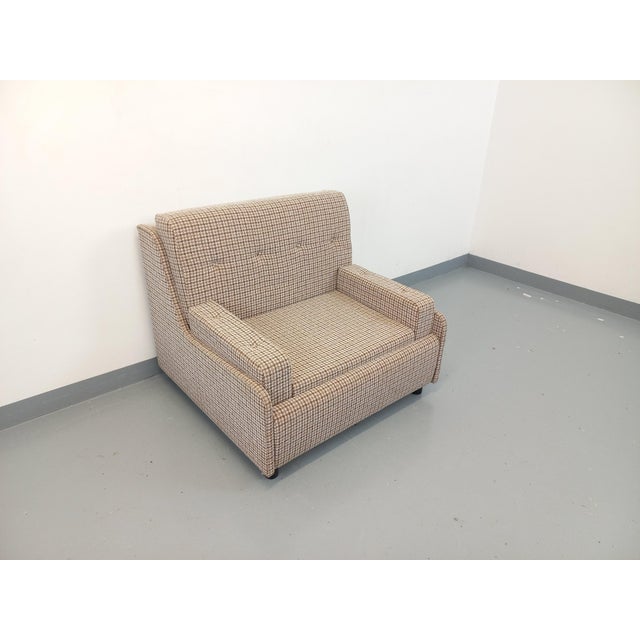 Large Vintage Lounge Chair in Wool Fabric, 1970s For Sale - Image 12 of 18