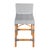 Spritely Home Accent Furniture Serienna 24.5 in. Seat Height Rectangular Rattan Low Back Counter Stool, White/Navy Dot / Natural Rattan Frame For Sale - Image 4 of 9