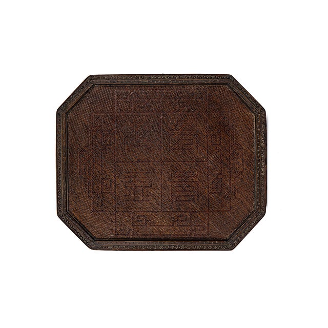 Antique 3 Three Tiered Wood & Bamboo Rattan Chinese Wedding Basket For Sale - Image 15 of 18