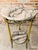19th Spanish Bronze and Brass Gilted Side Table With White Marbles Top For Sale - Image 4 of 10