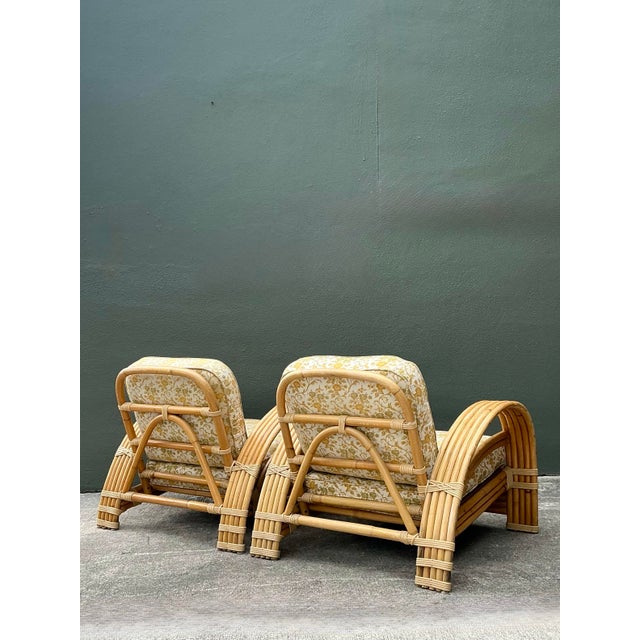 Wood Vintage Ritts Tropitan Bent Rattan Lounge Chairs - A Pair For Sale - Image 7 of 12