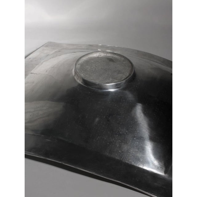 1980s Large Aluminum Square Bowl, 1980 For Sale - Image 5 of 6