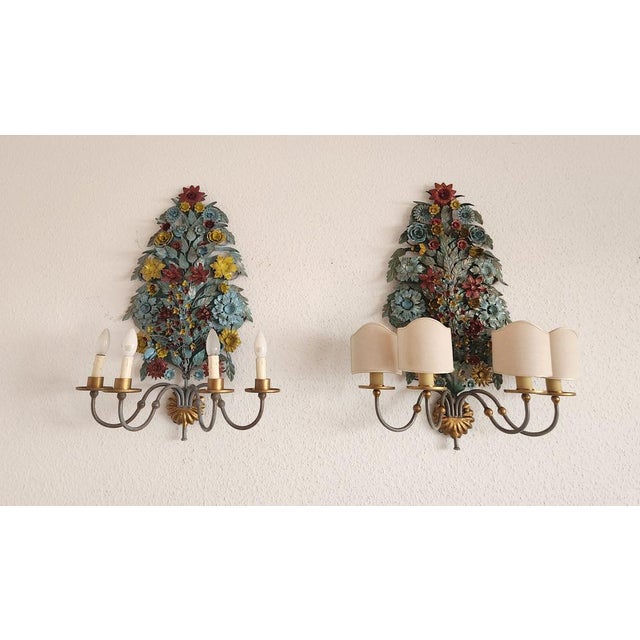 Baroque Large Vintage Ciani Firenze Wall Lamp, 1970s For Sale - Image 3 of 18