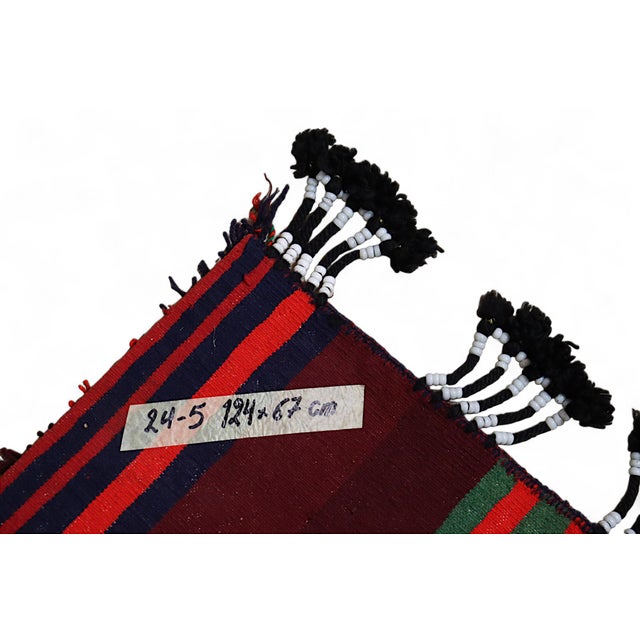 Vintage Afghan Nomad Rug Seat Cushion Cover, 1970s For Sale - Image 18 of 18