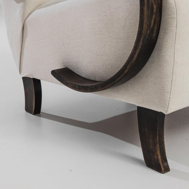 Jindrich Halabala 1930s Czech Wooden Armchairs by J. Halabala, a Pair For Sale - Image 4 of 5