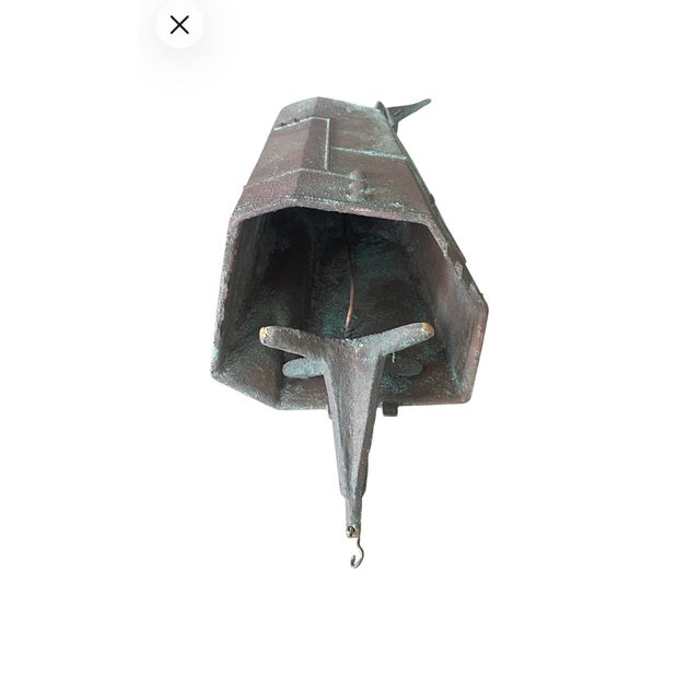 Paolo Soleri - Cosanti Brutalist Large Bronze Wind Bell With Cast Spine Linkage c.1960 - 1969 For Sale - Image 9 of 16