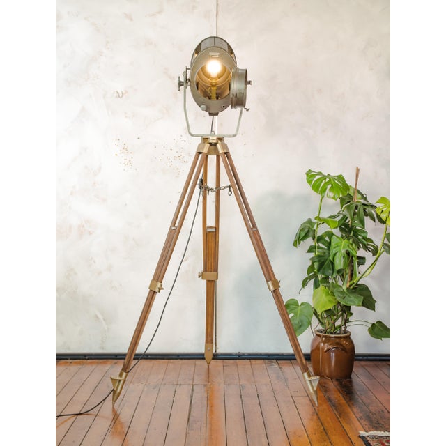 Industrial Large Industrial Theater Spotlight Floor Lamp from ADB, Belgium, 1960s For Sale - Image 3 of 18