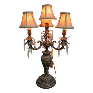 1990s Ethan Allen Candelabra Table Lamp Light Italian Regency For Sale