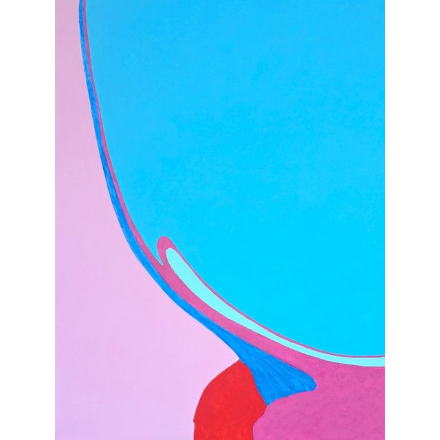 Textile Emmanuel Araujo "Robin's Pool" Contemporary Colorful Geometric Hard-Edge Abstract Painting, 2023 For Sale - Image 7 of 10