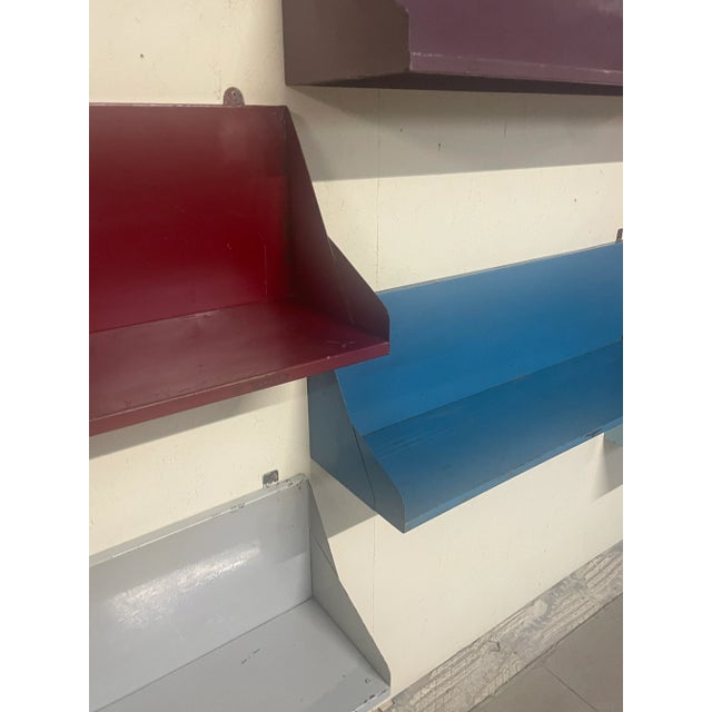 Lacquered Iron Shelves, 1960s, Set of 11 For Sale - Image 14 of 18