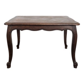 Louis XV Style Oak Coffee Table with Parquet Top, 1960s For Sale