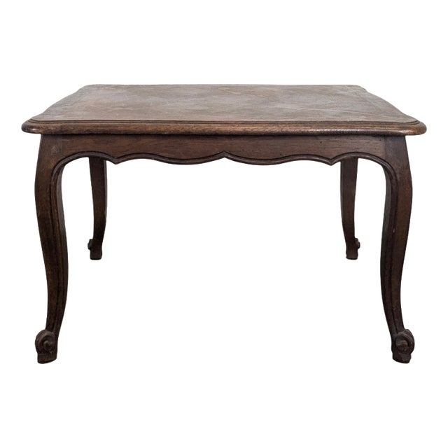 Louis XV Style Oak Coffee Table with Parquet Top, 1960s For Sale