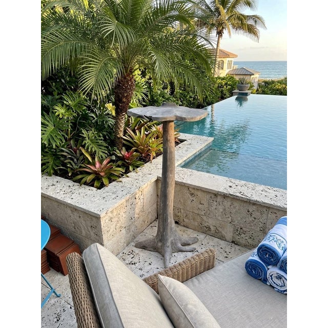 Mid-Century Hand-Carved Teakwood Mushroom Garden Sculpture For Sale In West Palm - Image 6 of 12