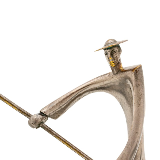 1930s Gondoliere with Lady by Karl Hagenauer, 1930s For Sale - Image 5 of 8