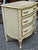 Mid 20th Century Pair Drexel Provincial Serpentine Mahogany Partial Gilt and Cream Bedside Chests For Sale - Image 9 of 12