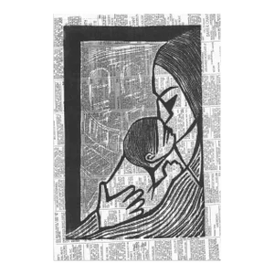 1960s Selma Bluestein Mother and Child New York Etching