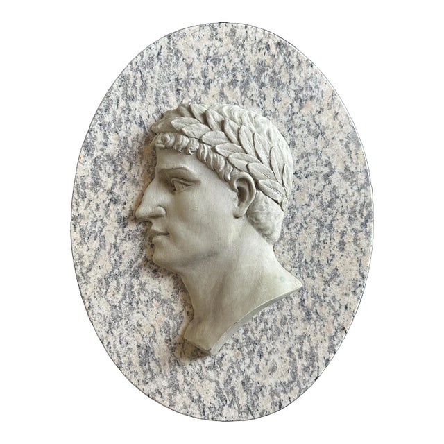 Male Greek Figure on Marble For Sale