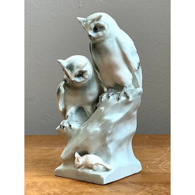 Vintage Royal Copenhagen Porcelain Owl Figurine For Sale In West Palm - Image 6 of 12