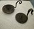 Metal Vintage 20th Century Medieval/Rustic Hand Forged Iron Spiral Candle/ Votive Holder- Pair of 2 For Sale - Image 7 of 11