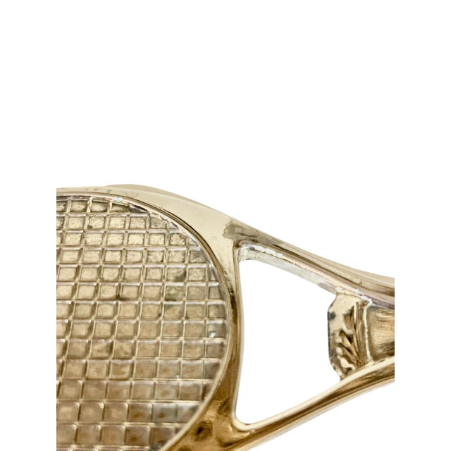 Silver Vintage Silver Plated Tennis Racquet Bottle Opener For Sale - Image 8 of 8