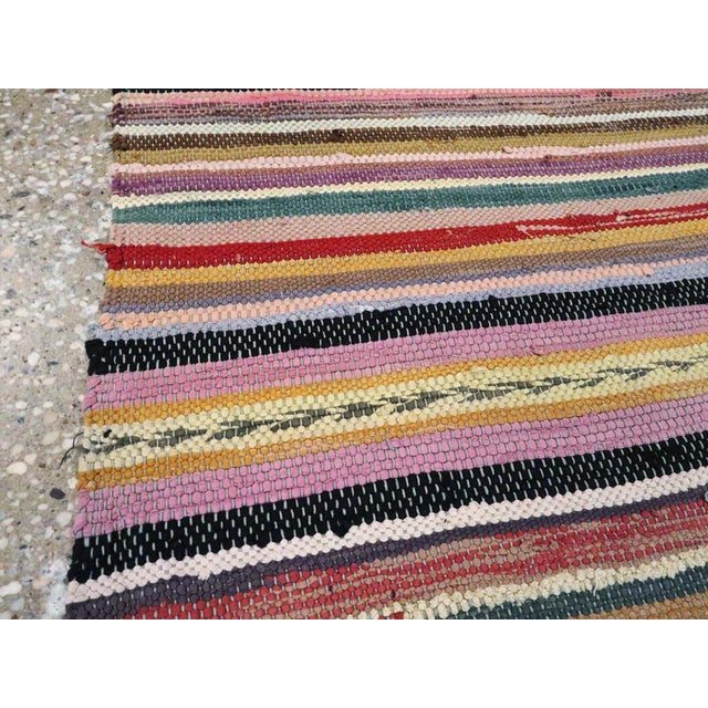 Galerie Shabab Collection Mid-20th Century American Rag Throw Rug For Sale - Image 4 of 7