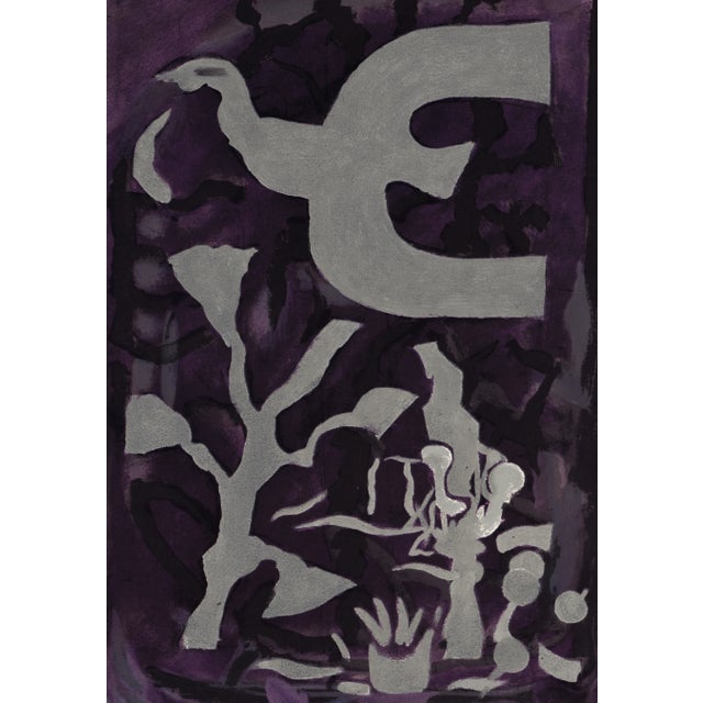 Abstract 1964 Lithograph "Oiseau Mauve Et Blanc" by Georges Braque For Sale - Image 3 of 4