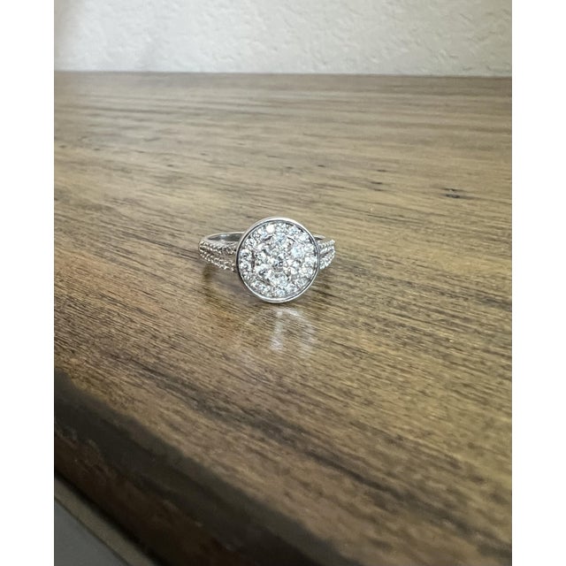 2020s Modern Contemporary Natural Diamond 0.60 Carat White Gold Engagement Ring For Sale - Image 5 of 8