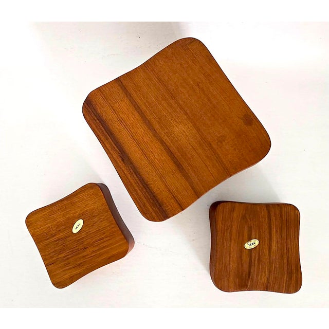 Mid 20th Century Teak Wood Bowls, Set of 3 For Sale - Image 10 of 17