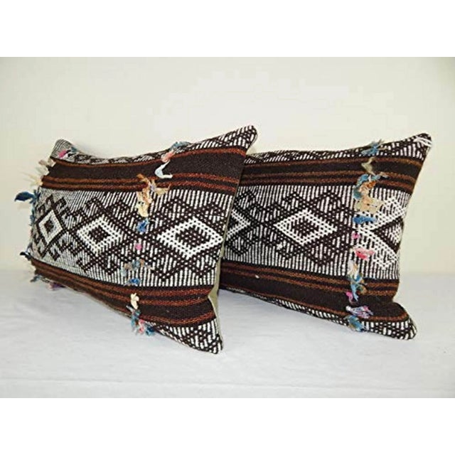 Tribal Goat Hair Turkish Kilim Pillow - Set of Two For Sale - Image 3 of 6